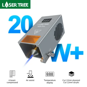 LASER TREE 20W 30W 40W Modulo laser a potenza ottica con teste laser Air Assist per macchine CNC per incisione taglio strumenti fai da te
