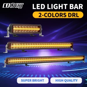 CO LIGHT Barra luminosa a LED a doppia fila da 52 pollici 80.000LM DRL Spot Flood Combo Fascio di guida fuoristrada Nebbia per camion Pickup SUV 12V 24V