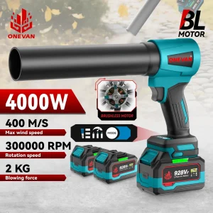 Brushless Elettrico Turbo Ventilatore 300000RPM Jet Fan 400M/S Palmare Foglia Polvere Auto Asciugatrice Strumento di Soffiaggio Per Makita 18V Batteria Spille