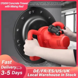 AC 220V 1700W elettrico cemento cemento malta cazzuola levigatrice levigatrice 80-600rpm miscelatore automatico strumento di intonacatura