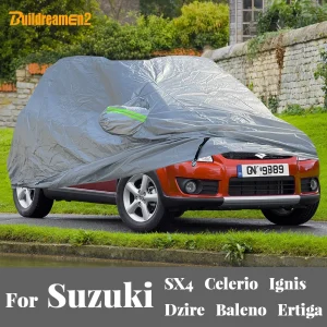 Copertura completa per auto Auto Anti-UV Sole Neve Pioggia Ghiaccio Vento Copertura resistente alla polvere per Suzuki SX4 Celerio Ignis Dzire Baleno Ertiga