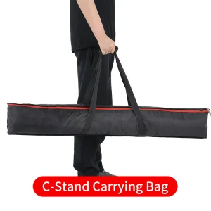 Borsa per attrezzi fotografici Kit per il trasporto Supporto a C Supporto per fotografia Treppiede Braccio di sostegno in acciaio inossidabile e testa di impugnatura Aggiornato Max 135 cm