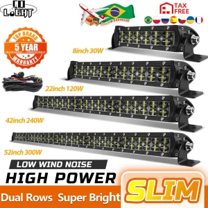 CO LIGHT 8 “-52” Dual Row Led Light Bar Spot Flood Led Work Light 6D Led Bar 4×4 Truck ATV Car Roof Offroad Driving Light 12V 24V