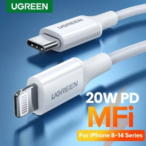 Cavo UGREEN MFi 20W PD da USB C a Lightning per iPhone 14 13 12 Pro Max ricarica rapida per cavo iPad Mini Phone tipo C