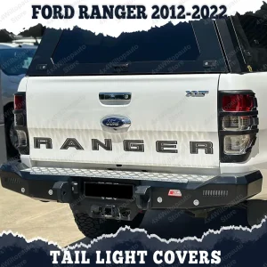 Copertura fanale posteriore Trim per Ford Ranger 2012-2022 T6 T7 T8 WILDTRAK XLT XL XLS Limited Sport Esterno Lampada posteriore Cappe NERO OPACO