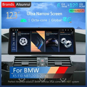 12.3 “Wireless Carplay Android 14 Autoradio per BMW Serie 5 F10 F11 F18 Auto Stereo Audio Multimedia Schermo di Navigazione Linux