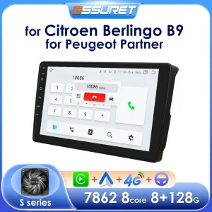 Autoradio Android per Peugeot Partner Citroen Berlingo B9 2008 -2019 Auto Audio Stereo Lettori Wireless CarPlay 2Din Schermo 6115