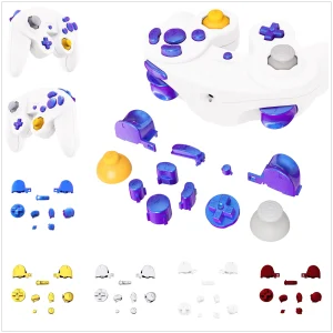 EXtremeRate sostituzione fai da te Set completo pulsanti levette e strumenti per Controller Nintendo GameCube, riparazione ABXY D-pad Z L R chiavi