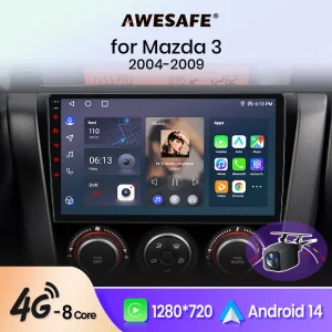 Wireless CarPlay per Apple Android Auto Autoradio GPS per Mazda 3 BK Maxx Axel 2004 2005 2006 2007-2013 Multimedia RDS 4G WiFi