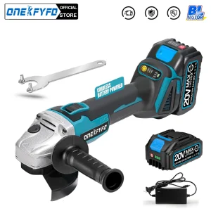 ONEKFYFD 125mm Cordless Brushless Ricaricabile Smerigliatrice angolare elettrica Rettificatrice per Makita 18V Batteria