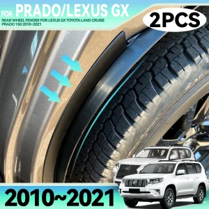 2 Pz/set Porta Posteriore Arco Ruota Protezione Parafango Flares Paraspruzzi Paraspruzzi Kit Corpo Per Toyota Land Cruiser Prado 150/GX460