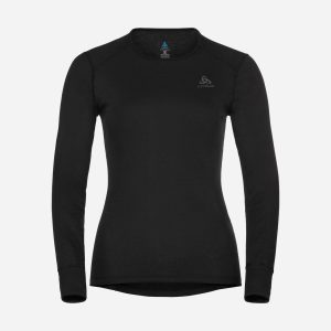 Odlo Warm Crew W – Maglia Intimo Tecnico – Donna – Nero