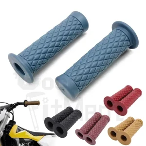 Manopole manubrio universali in gomma antiscivolo da 7/8 “22mm 24mm per manopole Moto Moto Moto Motocross manopole Moto retrò