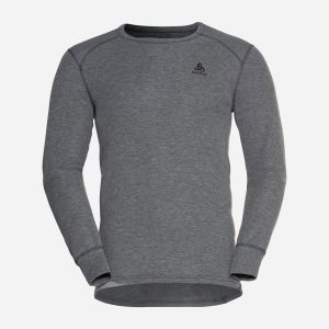 Odlo Active Eco Warm Crew M – Maglia Intimo Tecnico – Uomo – Grigio