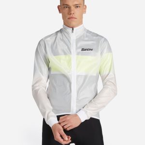 Santini Anti Vento – Giacca Ciclismo – Uomo – Bianco