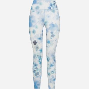 Deha Fiori W – Leggings – Donna – Azzurro
