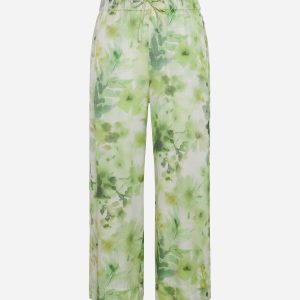 Deha Satin Fiori W – Pantalone – Donna – Verde