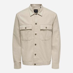 Only & Sons Kennet M – Camicia – Uomo – Beige