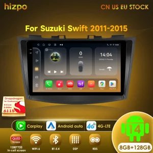 Hizpo Autoradio Lettore Multimediale Per Suzuki Swift 4 2011 2012 2013 2014 2015 Octa Core Android Auto GPS di Navigazione Stereo DSP