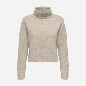 Only Lydia W – Maglione – Donna – Beige
