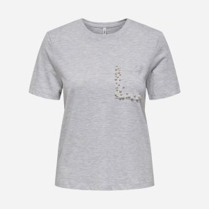 Only Perle W – T-shirt – Donna – Grigio