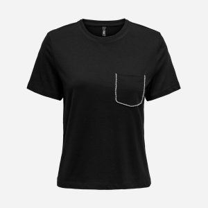 Only Perle W – T-shirt – Donna – Nero