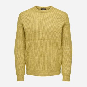 Only & Sons Tegan M – Maglione – Uomo – Giallo