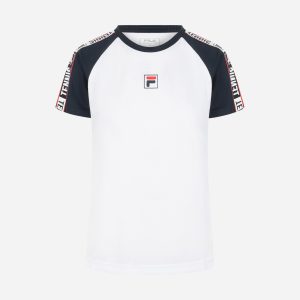 Fila Match Line W – T-shirt Tennis – Donna – Bianco