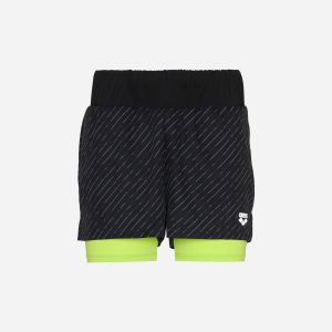 Arena Athletic Run W – Short Running – Donna – Nero