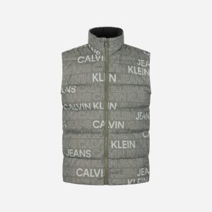 Calvin Klein Jeans Allover Printed Jr – Gilet – Verde