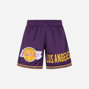 Mitchell&ness Team Origins 7in Vintage Logo Lakers M – Pantaloncini Basket – Uomo – Viola