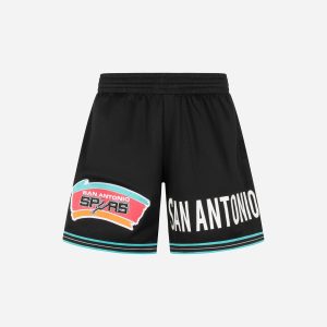 Mitchell&ness Team Origins 7in Vintage Logo Spurs M – Pantaloncini Basket – Uomo – Nero