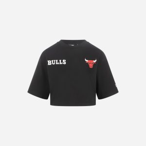 New Era Crop Big Logo Retro Chicago Bulls W – T-shirt – Donna – Nero