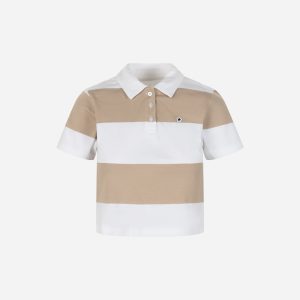 Dack’s Rugby Stripe W – Polo – Donna – Beige