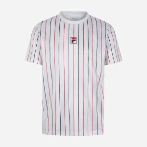 Fila Court Line M – T-shirt Tennis – Uomo – Bianco