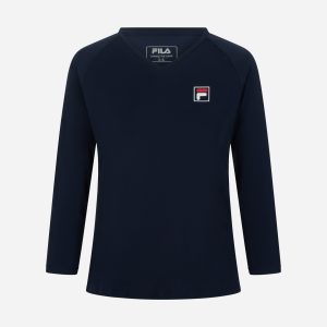 Fila Court Line W – T-shirt Tennis – Donna – Blu