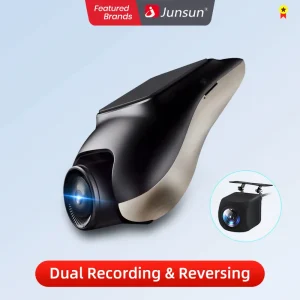 Junsun Nuova dashcam 720P ADAS Mini Car DVR 120 ° Videoregistratore automatico FOV Dash Cam di tipo nascosto per supporto Android Parcheggio posteriore