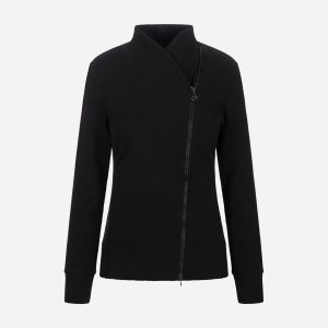 Deha Spigata Zip Asimetric W – Felpa – Donna – Nero
