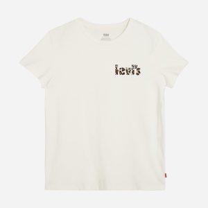 Levi’s Logo Chest Leopard W – T-shirt – Donna – Bianco