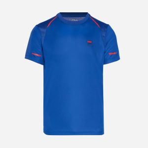 Fila Court Line M – T-shirt Tennis – Uomo – Blu Royal