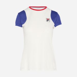 Fila Court Line W – T-shirt Tennis – Donna – Bianco