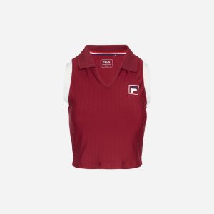 Fila Tennis Essential W – Polo Tennis – Donna – Rosso