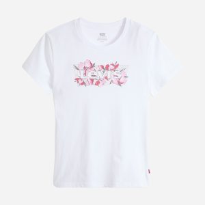 Levi’s Logo Batwing Floral W – T-shirt – Donna – Bianco