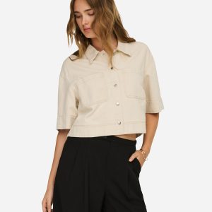 Only Cleo Maisa Crop W – Camicia – Donna – Beige