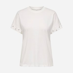 Only Olivia W – T-shirt – Donna – Bianco