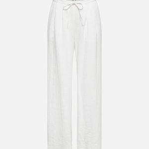 Only Ita Linen Wide L32 W – Pantalone – Donna – Bianco