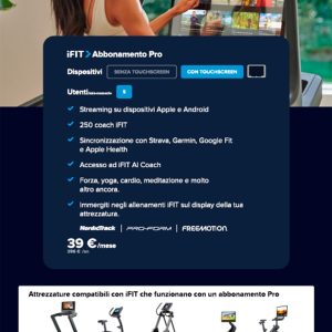 Nordictrack Abbonamento Ifit One Year Pro – Abbonamento