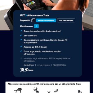 Nordictrack Abbonamento Ifit One Year Train – Abbonamento – Grigio