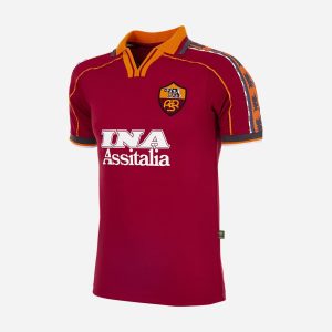 Copa As Roma 1998 Retro M – T-shirt – Uomo – Rosso