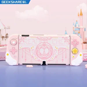 GeekShare Nintendo Switch custodia protettiva OLED accessori per giochi NS Pink Star 3D Silicone Nintend Switch OLED Shell di alta qualità
